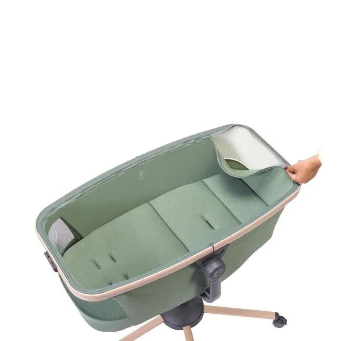 MAXI COSI Transat ALBA tout-en-un, berceau, évolutif, chaise haute (kit vendu séparément), Green, de la naissance à 3 ans-6