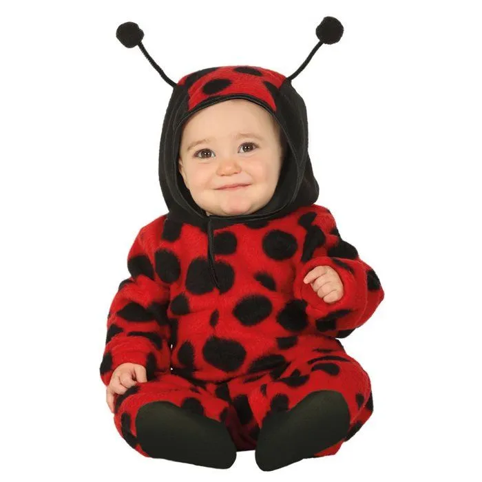 Déguisement combinaison avec capuche coccinelle bébé-0
