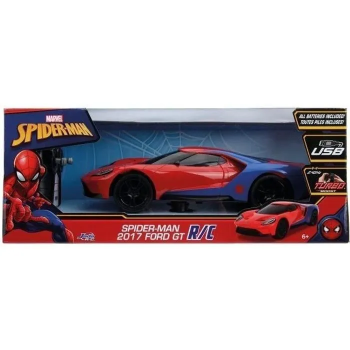 Voiture Ford GT Spiderman radiocommandée 1/16 - Simba Dickie Group-0