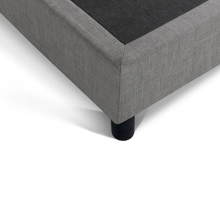 Lit Marquis 160 x 200 by Sampur | Gris clair | Cadre de Lit au Design Scandinave et Moderne - Sommier à Lattes + Tête de Lit Inclus-3