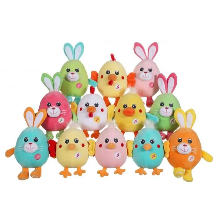 Gipsy Toys - Funny Eggs Sonores - 15 cm - Lapin Orange & Jaune-2
