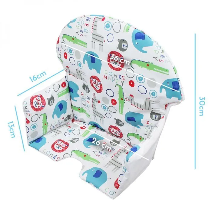 Housse d'assise pour chaise haute bébé enfant gamme Délice - Imprimé jungle - Monsieur Bébé-2