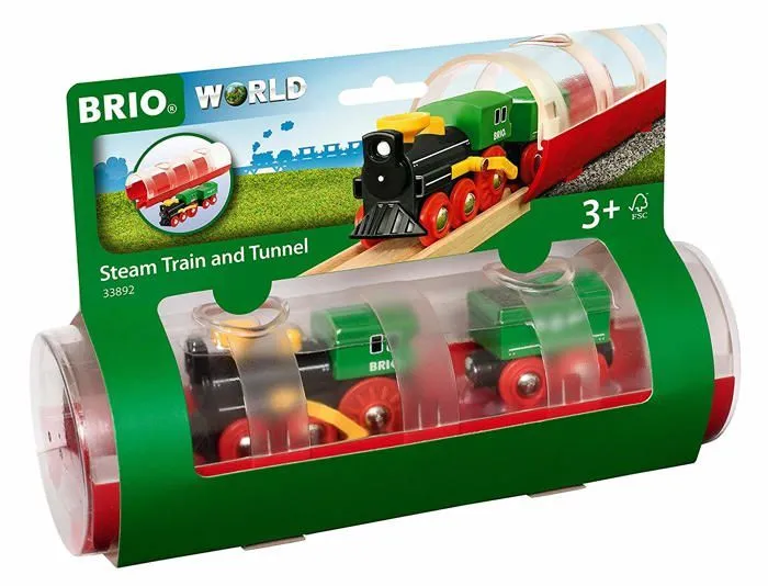 Train à vapeur et Tunnel BRIO World - Ravensburger - Mixte dès 3 ans - 33892-2