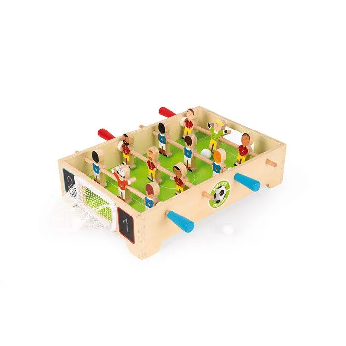 Mini Babyfoot Champions en bois - JANOD - Dès 3 Ans - Intérieur - 32x31x10cm - Orange - Mixte-2