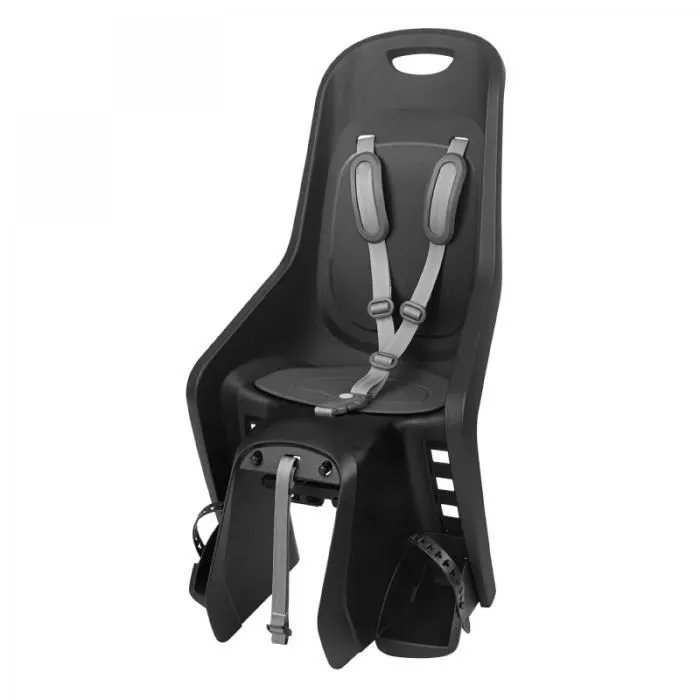 PORTE BEBE-SIEGE ENFANT ARRIERE POLISPORT A FIXER SUR PORTE BAGAGE FIXATION ETAU BUBBLY MAXI MIK HD NOIR COUSSIN GRIS (9 A 22Kgs)-0