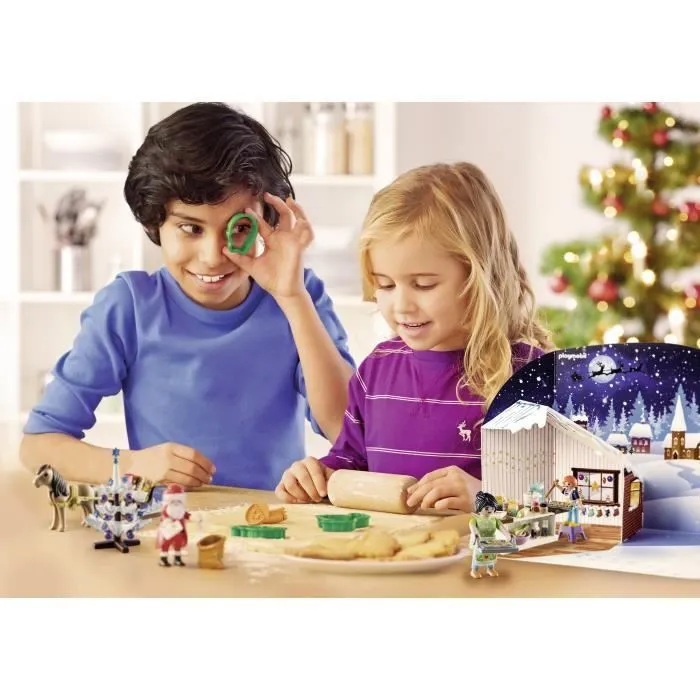 Calendrier de l'Avent PLAYMOBIL - Pâtisserie de Noël - 4 personnages et accessoires-2