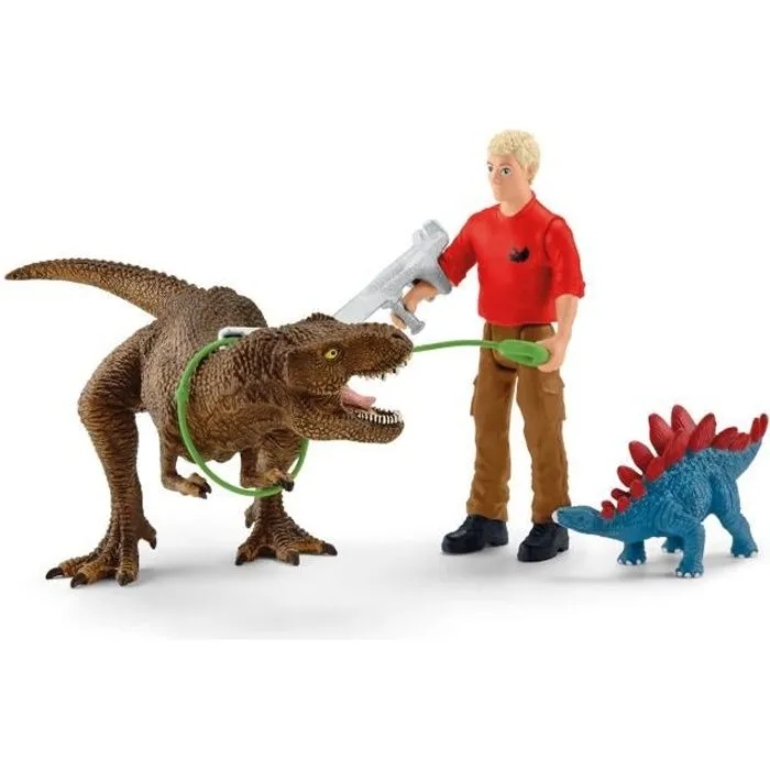 Coffret - SCHLEICH - Attaque Tyrannosaure Rex - Extérieur - Dinosaurs - Mixte-0