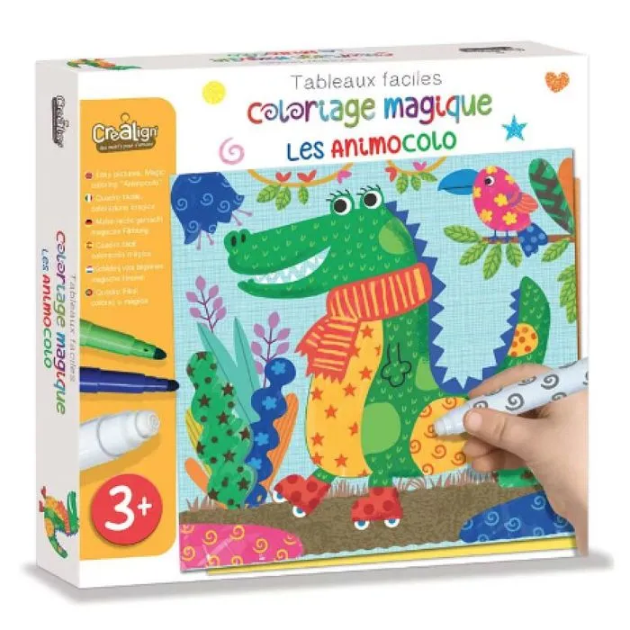 Coloriage magique - Crealign - Animocolo - Multicolore - Feutres magiques - Pour enfants à partir de 3 ans-0