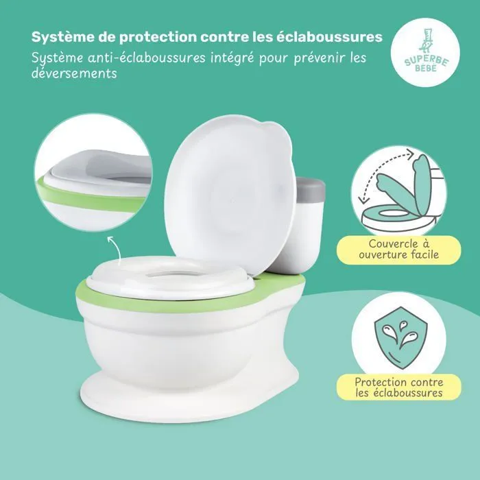 Pot réaliste pour apprentissage de la propreté avec son - Green | SUPERBE BEBE-3