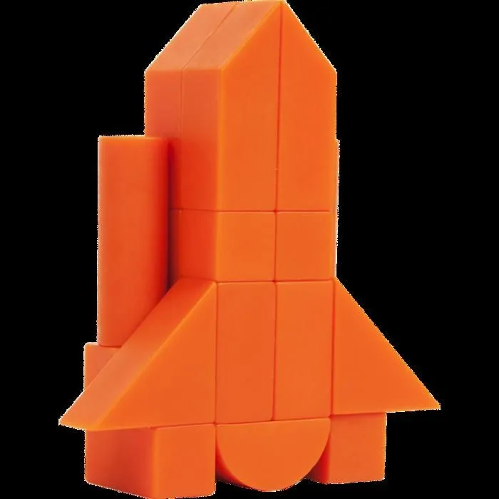 Jeux de construction - Architecto - 3D - 18 Geoblocks - À partir de 7 ans - Bois - Orange-3