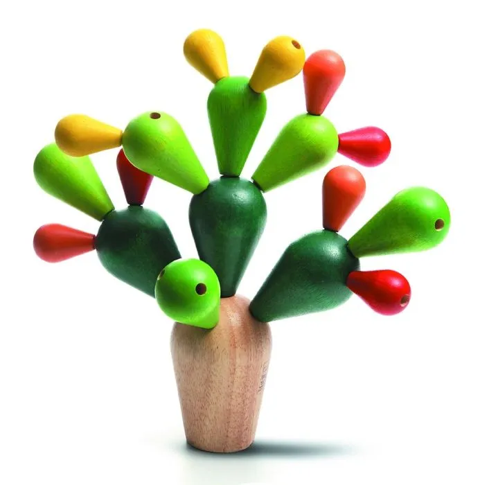 PLAN TOYS Jeu en bois Mikado Cactus-1
