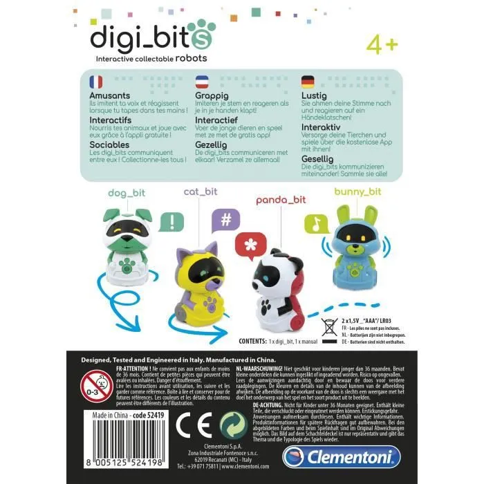 CLEMENTONI Coding lab Digi_bits - Robot Ours interactif-3