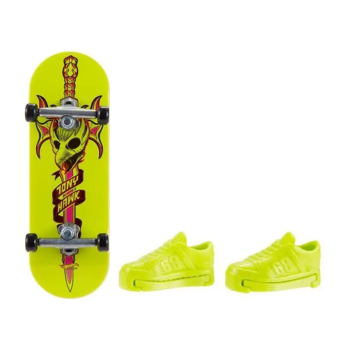 Hot Wheels - Coffret Finger Skate et Chaussures - Tony Hawk - 3 ans et +-4