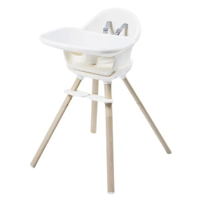 MAXI-COSI Moa Chaise haute bébé évolutive 8 en 1, Chaise haute/Réhausseur/Tabouret/Bureau, De 6 mois à 5 ans, Beyond White2 Eco-0