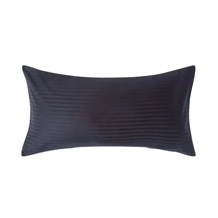Taie d'Oreiller en coton égyptien Noir 330 fils 50 x 90 cm-0