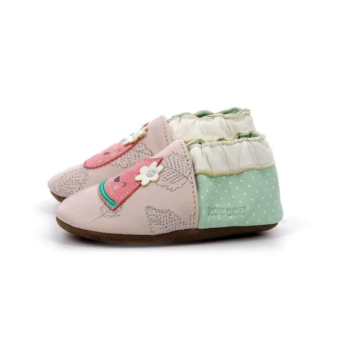 ROBEEZ Chaussons Fruit's Party Rose clair vert clair-4