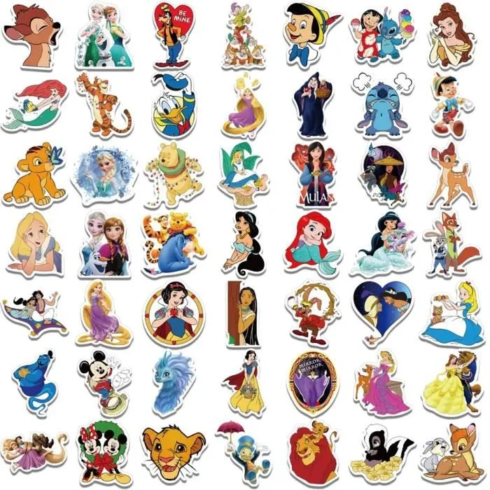 Autocollant Disney Princesses - Generique - 25pcs/lot - Décoration téléphone portable - Loisir créatif-3