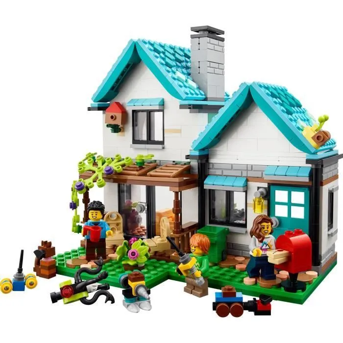 LEGO® Creator 3-en-1 31139 La Maison Accueillante, Maquette avec 3 Maisons Différentes, et Figurines-1