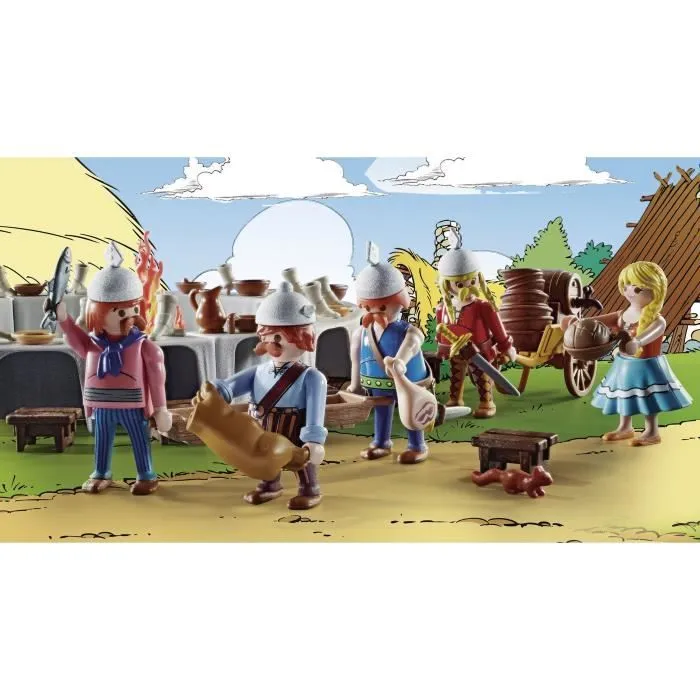 PLAYMOBIL 70931 Le banquet du village, Astérix, Personnages de la BD, Dès 5 ans-3