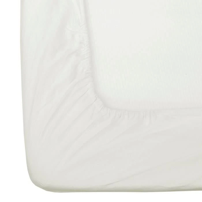 Drap-housse blanc en flanelle grand bonnet 180 g/m² - 140 x 190 cm-1