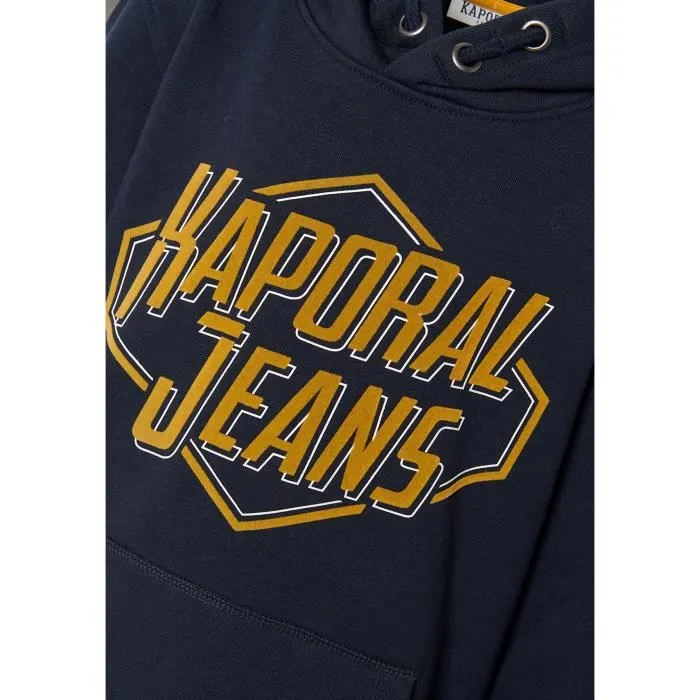 Sweat à Capuche Enfant - KAPORAL - Bleu Marine - Manches Longues - Col Capuche - Poche Kangourou-0