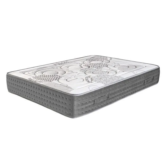 Matelas 90x190 cm, BestPoket, 26cm, ressorts ensachés, mousse mémoire de forme, indépendance du couchage, face été/hiver-0
