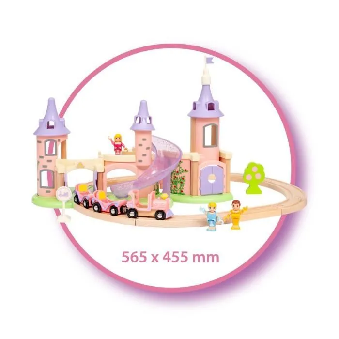 Circuit Château Princesses Disney - BRIO - Coffret 18 pièces - Train en bois - Dès 3 ans-2