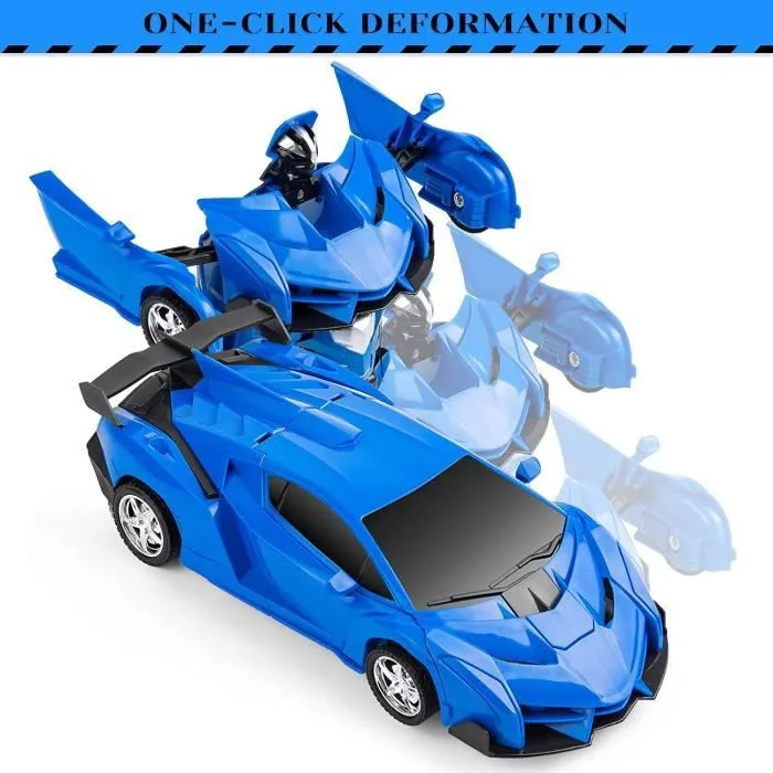Voiture Télécommandée - Transformable en Robot - Jouet pour Enfant de 3 à 12 ans-3