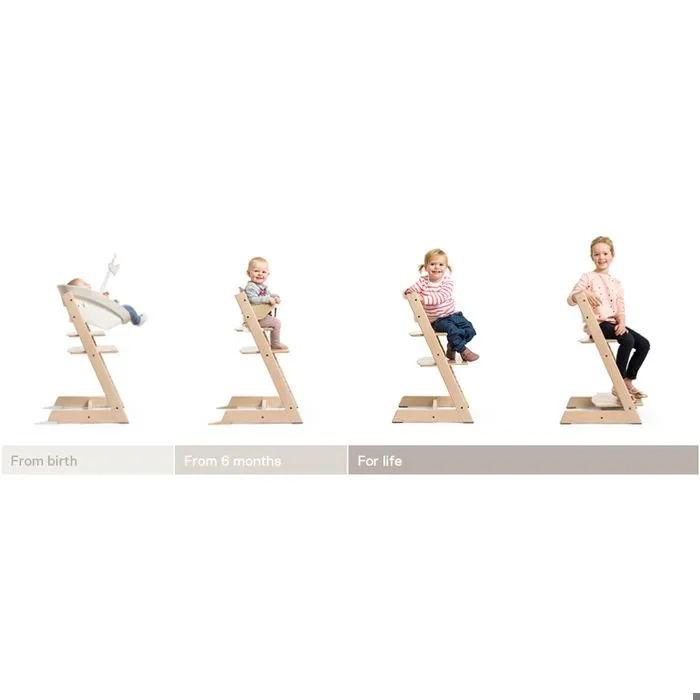 STOKKE Tripp Trapp - Chaise haute évolutive - Réglable de la naissance à l’âge adulte - Confortable et ergonomique - Gris-4