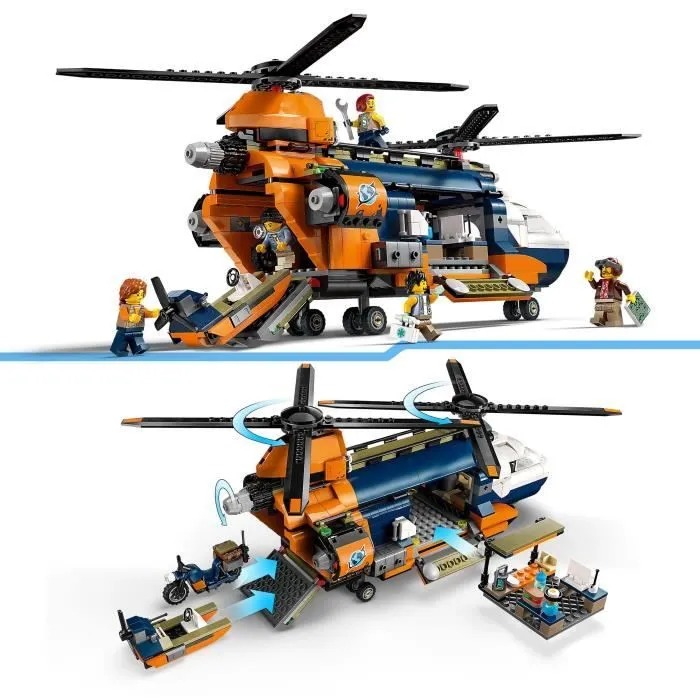 LEGO® City 60437 L’hélicoptère de l’explorateur de la jungle au camp de base, dès 8 ans-2