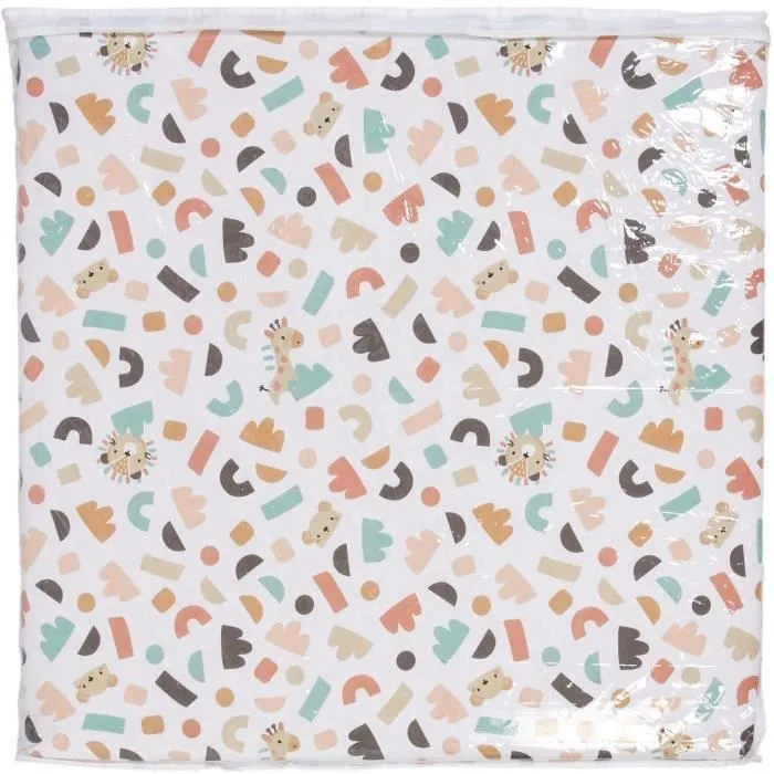 Tapis d'éveil Malin - TINEO - Tapis évolutif multifonction 3-en-1 - 120 x 120 cm - Géométrique / Animaux rigolos-6