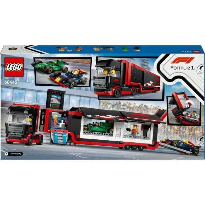 LEGO City 60445 Camion de F1 avec voitures de F1 RB20 et AMR24 - Jeu pour garçon dès 8 ans-5