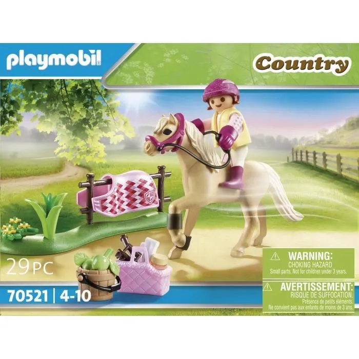 Country Cavalière avec poney beige-2