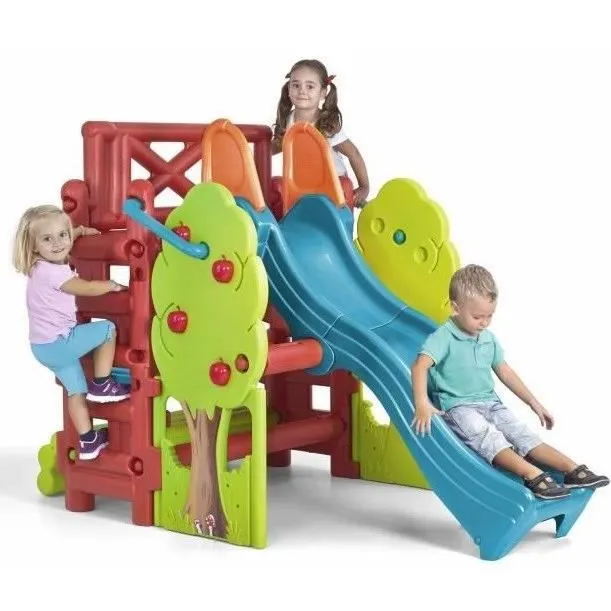 Aire de jeux La Maison des Bois - FEBER - toboggan et bac à sable en plastique anti-UV-1