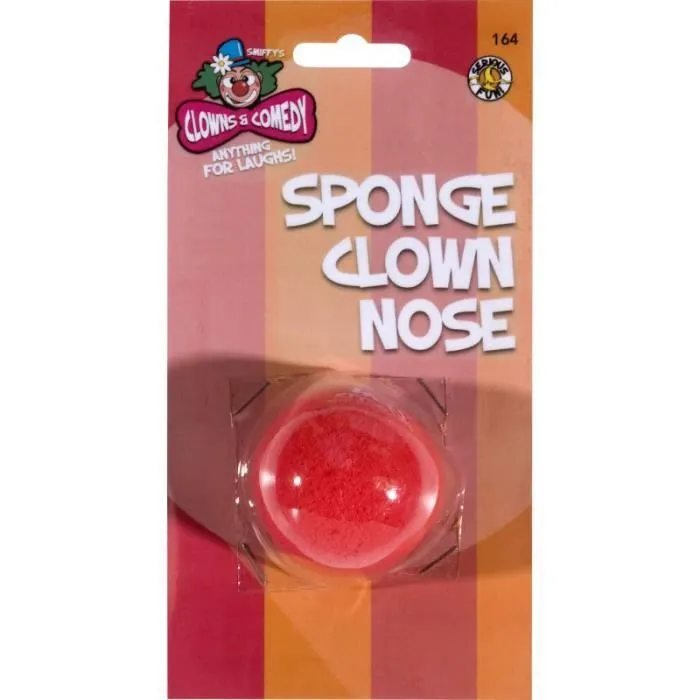 Nez clown rouge mousse Taille Unique-0