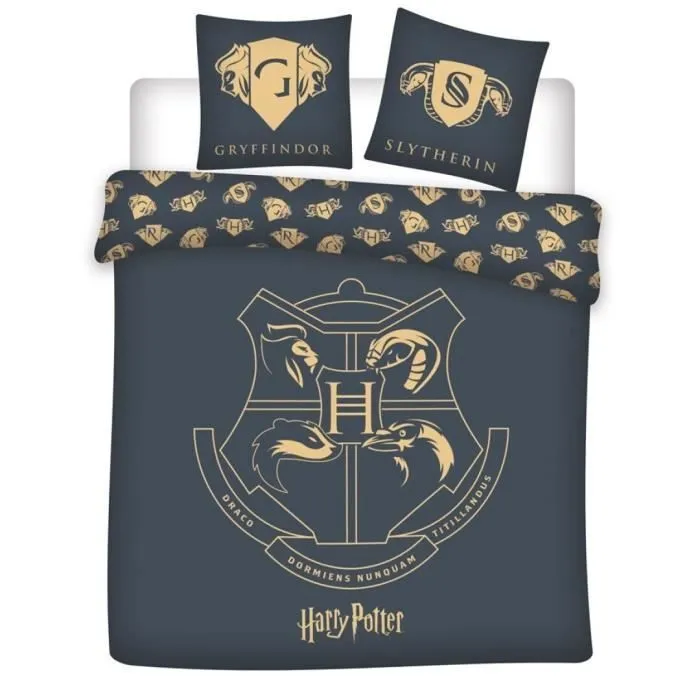 Parure de lit - Harry Potter - Housse de couette 240x220 cm - 2 Taies 63x63 cm - Microfibre - Oeko Tex-0