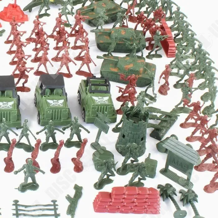 KIT 307 pièces de figurines miniature soldats armée Tank pour enfant-jeux de role guerre enfant Jouet Cadeau Noel-2