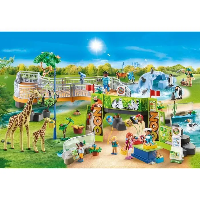PLAYMOBIL 71600 Parc animalier avec visiteurs, My Life, 66 pièces, Dès 4 ans-1