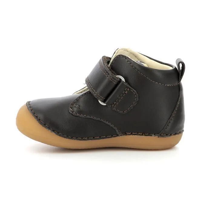 Bottillons - KICKERS - Sabio - Cuir - Marron - Fermeture Scratch-3