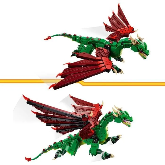 LEGO Creator 31161 3-en-1 Le dragon médiéval - Jeu de construction pour garçon dès 9 ans-2
