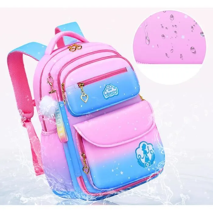Cartable Fille Primaire Sac à Dos Filles Enfants Sac à Dos Hydrofuge Sac à Dos Scolaire pour Filles Enfants Rose-1