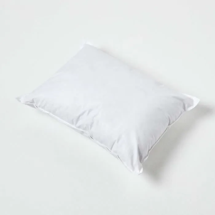 Coussin de garnissage en plumes de canard et coton - HOMESCAPES - 30x40 cm - Blanc - Rectangulaire - Naturelle-1