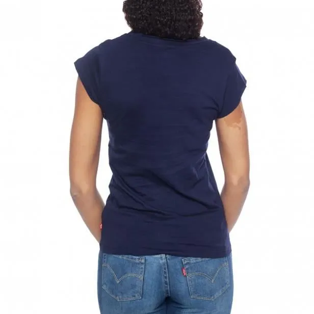 Tee shirt levi's fille bleu marine 4E4234-C6Y-2