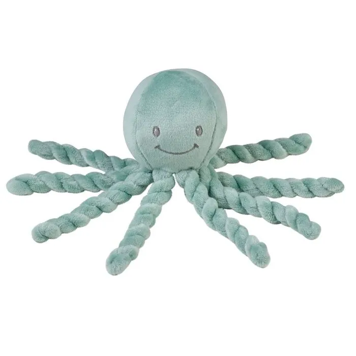 Nattou - Peluche Octopus poulpe vert de gris-0