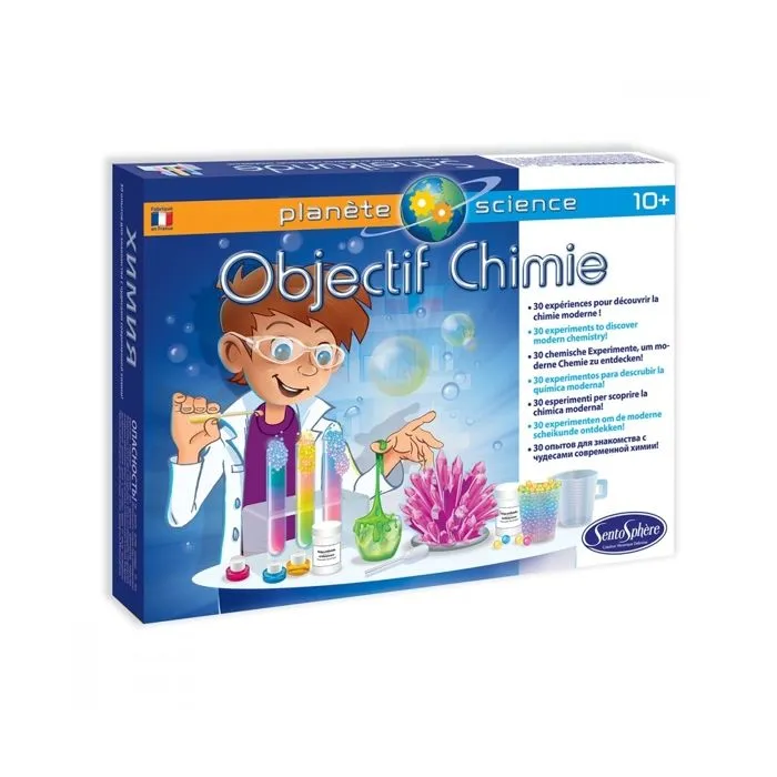 Jeu scientifique - SENTOSPHERE - Objectif Chimie - Pour enfant - Expériences surprenantes et originales-1