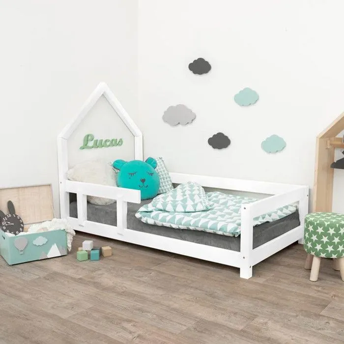 Lit cabane enfant POPPI 90 x 160 blanc 2-1