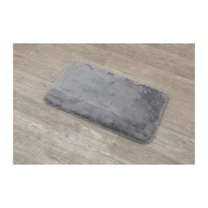 TENDANCE - Tapis de salle de bain Extra-doux Gris 45 x 75 cm-1