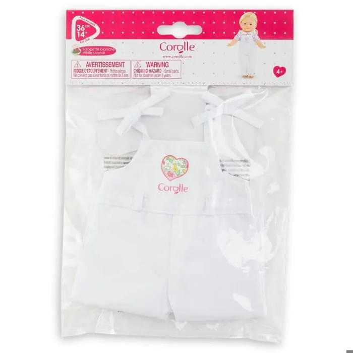 Vêtement pour poupée ma Corolle 36 cm : Salopette blanche-3