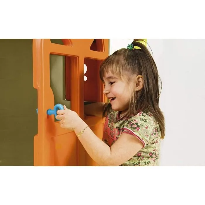 Maison de jeux pour enfant - FEBER - La maison Feber en plastique anti-UV avec clé et barbecue-3