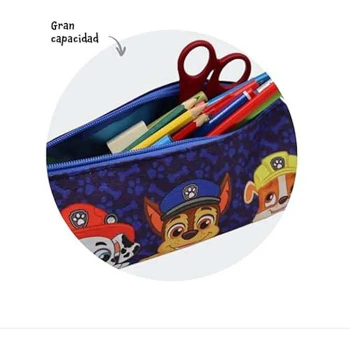 Trousse - PAW PATROL - Pat' Patrouille - Ronde - 8 x 22 x 8 cm - Mixte Enfant - Noir-1